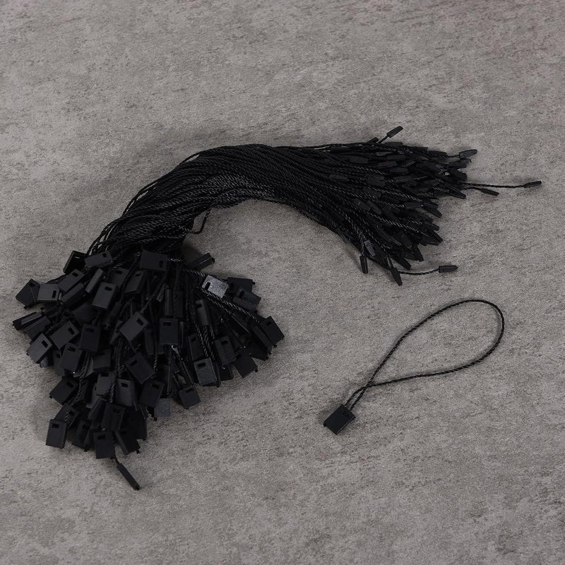 MGTECH 3000Pcs Hang Tag String, 7 Inch Black Nylon Snap Lock Pin Loop Plastic Tag Fastener Hook Ties Clothing Price Tag Rope - Image 5